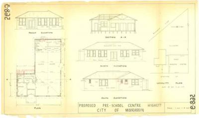 Proposed Pre-School Centre Highett, City of Moorabbin, 1954, PROV, VPRS 7882/P1/1181/10122 [picture].