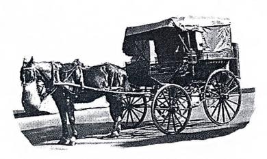 Horse drawn cab, as used at the Mentone Railway station to transport passengers to the Race Track [picture].