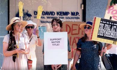 Protesters outside office of Federal Liberal MP, Dr David Kemp [picture].
