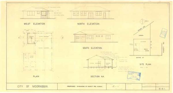 Proposed storeroom at Highett Pre-school, 1977, PROV, VPRS 7882/P1/1181/10122 [picture].