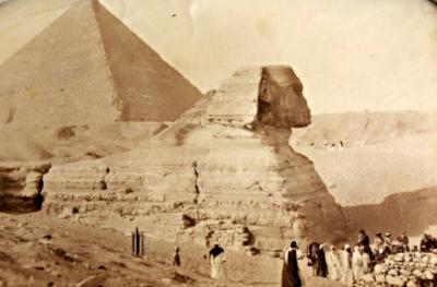 The Great Sphinx visible from Camp Mena where Australian troops were trained for WW1 [picture].