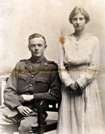 Possible wedding photograph of Clyde Hoffman and Maggie Duff, 1917 [picture].