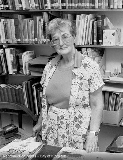 Regional Librarian Miss Shirley Perrett, 1989 [picture].