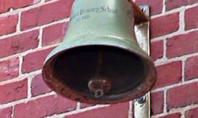 School bell on the wall of the Mordialloc Primary School [picture].