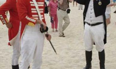Re-enactment of the landing of Charles Grimes, Surveyor General of New South Wales on Long Beach in 1803 [picture].