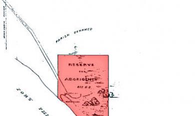 Map of the aboriginal reserve straddling the Mordialloc Creek [picture].