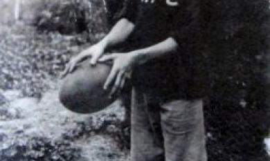 Footballer Charlie Le Bon, an original member of the Heatherton Football Club [picture].
