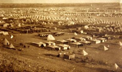 Mena Camp Egypt, 16 km from Cairo where Australian troops were housed in tents and prepared for war [picture].