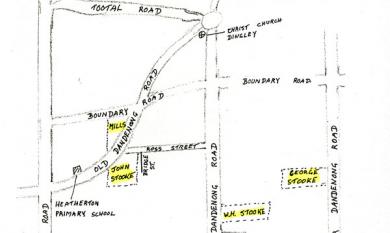 Sketch map of Heatherton farms, 1973