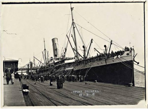 HMTS Orontes August 1916 [picture].