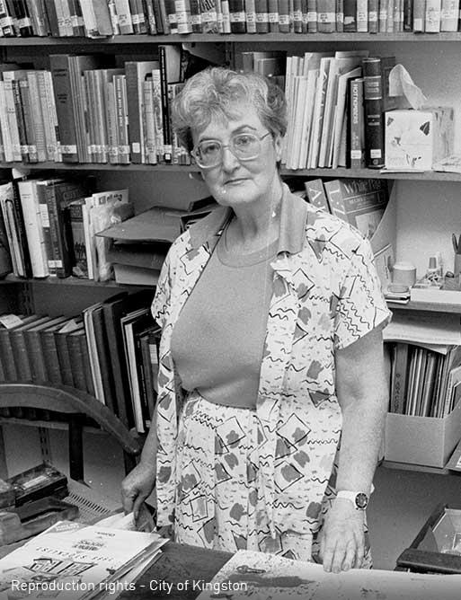 Regional Librarian Miss Shirley Perrett, 1989 [picture].