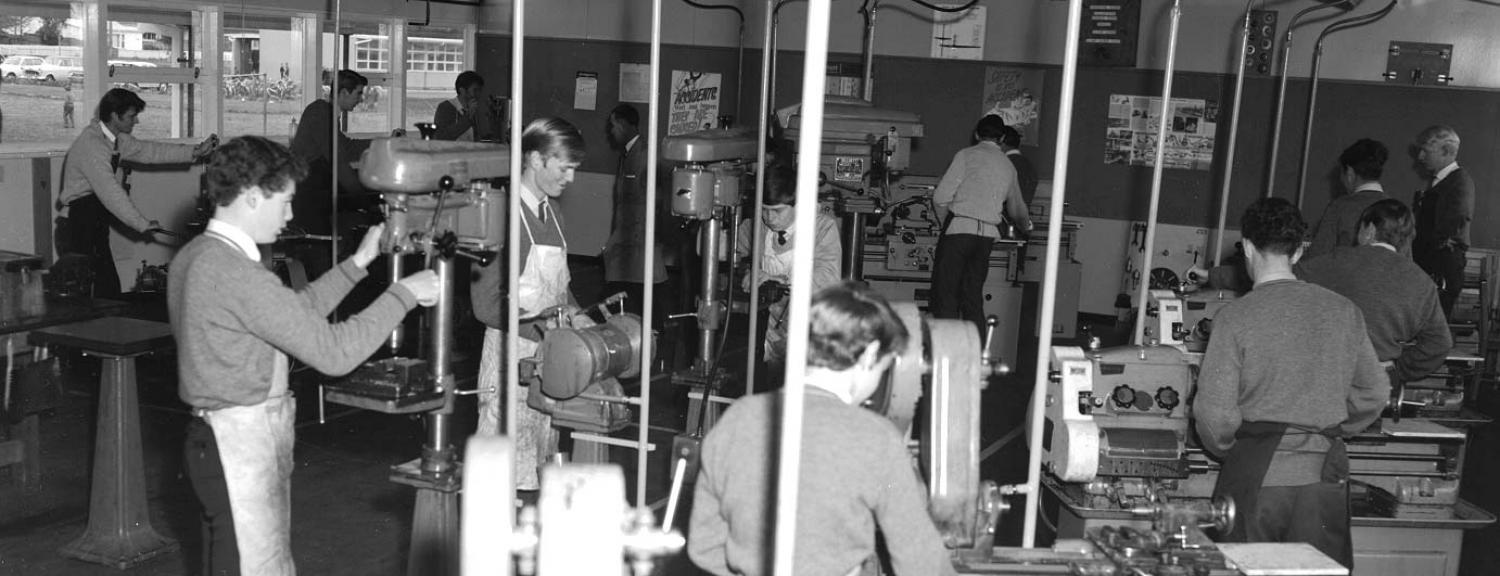 Machine Shop at Aspendale Technical School, 1966 [picture]